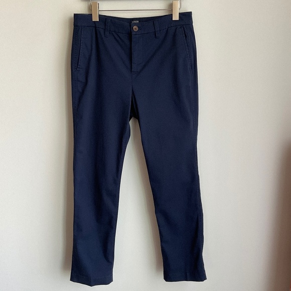 NWT J. Crew Factory Navy High-Rise Girlfriend Chino Pant SZ 8 - Picture 3 of 6